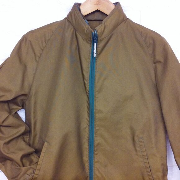 Vintage Chore Coat Utility Jacket Unisex-M/L Nylon Canvas Hood Zipper Pockets - Picture 2 of 10